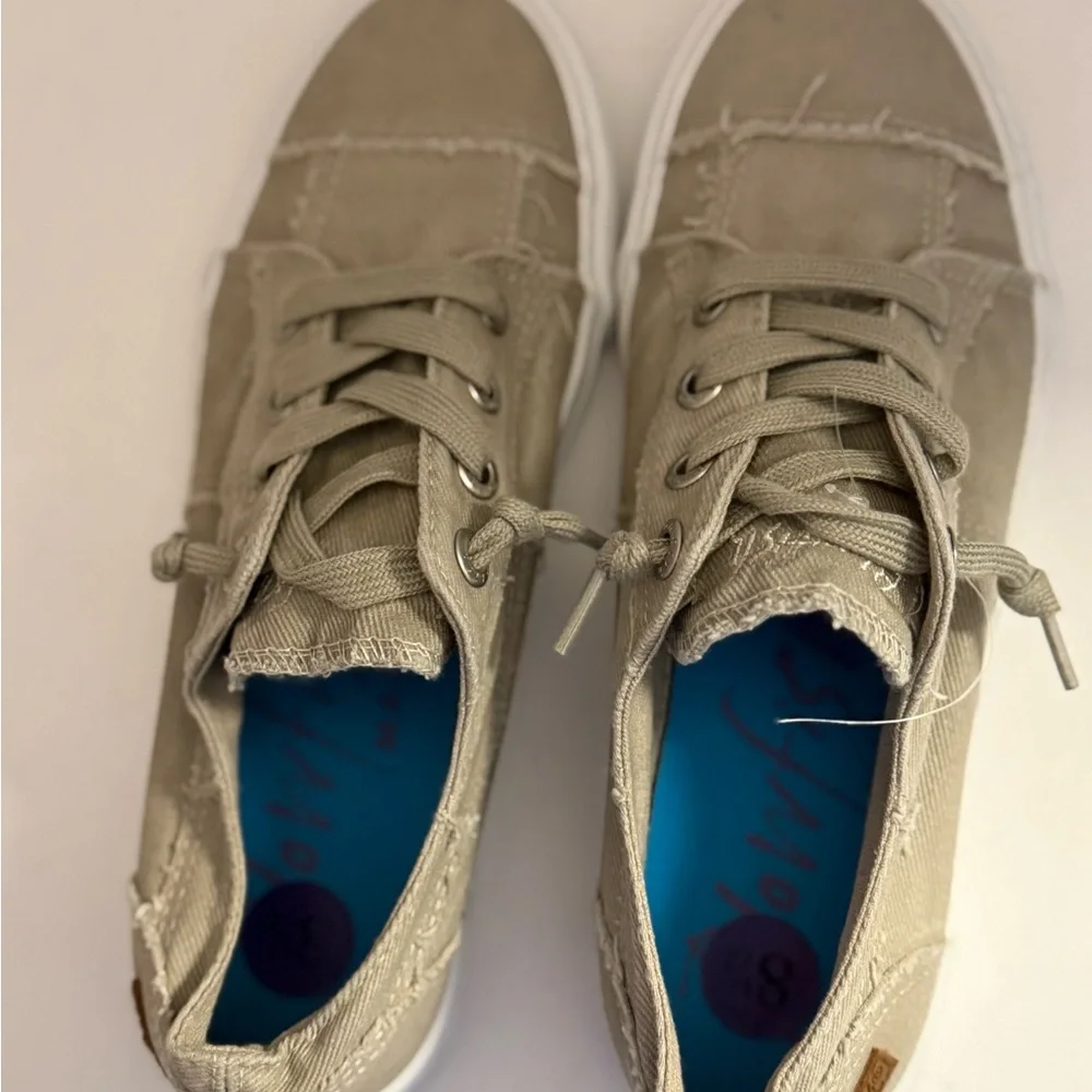 Blowfish Khaki Canvas Sneakers Women’s 8.5